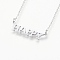 Non-Tarnish 304 Stainless Steel Pendant Necklaces, Word with Happy, Stainless Steel Color, 18.77 inch(47.7cm), 1.5mm
