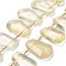 Natural Lemon Jade Beads Strands, with Glass Beads, Faceted, Teardrop, Top Drilled, 26~30.5x16~22.5x6.5~8.5mm, Hole: 1.4mm, about 18pcs/strand, 15.28~15.94''(38.8~40.5cm)