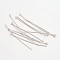 Cadmium Free & Nickel Free & Lead Free Brass Eye Pin, Platinum Plated, Size: about 5.0cm long, 0.7mm thick, hole: 2mm, about 5000pcs/1000g