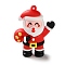 Christmas Theme PVC Pendants, Santa Claus, 49x38x20mm, Hole: 2.5mm