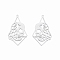 Non-Tarnish 201 Stainless Steel Pendants, Skull, Stainless Steel Color, 38.5x22.5x1mm, Hole: 1.2mm