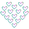 15Pcs 201 Stainless Steel Linking Rings, Laser Cut, Asymmetrical Heart, Rainbow Color, 10.5x13x1mm