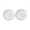 Glass Cabochons, Flat Back, Faceted, Flat Round, Clear, 25x4.5mm