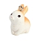 Cute Opaque Resin Pendants, with Platinum Iron Loop, Rabbit, 19x17.5x13mm, Hole: 2mm