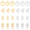 DICOSMETIC 32Pcs 4 Styles Tropical Charms 2 Colors Pineapple Charms Cute Flamingo Pendants Hawaii Ring with Coconut Tree Charms Stainless Steel Pendants for DIY Jewelry Crafts, Hole: 1~1.4mm