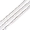 Tarnish Resistant 304 Stainless Steel Cable Chains, Soldered, with Spool, Flat Oval, Stainless Steel Color, 3x2x0.4mm, about 164.04 Feet/roll(50m/roll)