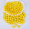 Round Silicone Focal Beads, Yellow, 15mm, Hole: 2mm