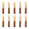 Resin & Walnut Wood Big Pendants, with Foil, Two Tone, Rectangle, Gold, 51.5x7.5x3mm, Hole: 1.8mm