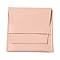 Square PU Leather Jewelry Flip Pouches, for Earrings, Bracelets, Necklaces Packaging, Pink, 8x8cm