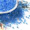 Glass Seed Beads, Opaque Colours Rainbow, Cylinder, Royal Blue, 2.5x2mm, Hole: 1.4mm