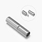 Tube Brass Bayonet Clasps, Nickel Free, Platinum, 17x4mm, Hole: 3mm
