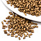 2-Hole Glass Seed Beads, Baking Paint, Rectangle, Goldenrod, 4.5~5.5x2x2~2.5mm, Hole: 0.5~0.8mm, about 2000pcs/bag