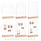 OLYCRAFT 6 Sets Acrylic Earring Stand Display Clear Earrings Display Pegboards Earring Holders with Wood Base & 12pcs Double-side Tape for Earring Display - Rectangle & Arch & Round