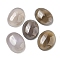 Natural Gery Agate Cabochons, Oval, 30x21.5~22x5~8.5mm