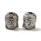 Non-Tarnish 304 Stainless Steel Beads, Buddha Head, Stainless Steel Color, 11x8.5x8mm, Hole: 2.3mm