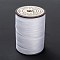 Round Waxed Polyester Thread String, Micro Macrame Cord, Twisted Cord, for Leather Sewing Stitching, White, 0.55mm, about 131.23 yards(120m)/roll