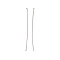 Brass Flat Head Pins, Long-lasting Plated, Cadmium Free & Lead Free, Platinum, 50mm, Head: 1.8mm, Pin: 0.6mm, 22 Gauge
