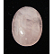 Natural Rose Quartz Cabochons, Oval, Pink, 10x8x4mm