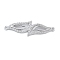 Rack Plating Brass Micro Pave Clear Cubic Zirconia Leaf Connector Charms, Cadmium Free & Lead Free, Platinum, 13x39.5x2mm, Hole: 1.2mm
