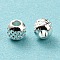 201 Stainless Steel Beads, Round, Silver, 3x2.5mm, Hole: 1.2mm