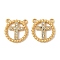 304 Stainless Steel Crystal Rhinestone Connector Charms, Cross Charms, Ion Plating(IP), Real 18K Gold Plated, 15.5x15x2.5mm, Hole: 1mm