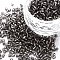 Glass Bugle Beads, Silver Lined, Gray, 1.8~2.2x1.8~2mm, Hole: 0.8~0.9mm, about 15000pcs/pound