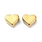 Ion Plating(IP) 304 Stainless Steel Beads, Heart, Real 18K Gold Plated, 5x6x3mm, Hole: 1.2mm