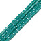 Opaque Solid Color Glass Beads Strands, Rectangle, Dark Cyan, 4~5x2~3x2~3mm, Hole: 0.9mm, about 93~103pcs/strand, 17.32 inch~19.09 inch(44~48.5cm)