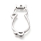 Non-Tarnish 304 Stainless Steel Open Back Bezel Pendants, Double Sided Polishing, For DIY UV Resin, Epoxy Resin, Pressed Flower Jewelry, Cat Shape, Stainless Steel Color, 36x19x3mm, Hole: 2mm