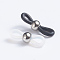 Eyeglass Holders, Glasses Rubber Loop Ends, with 302 Stainless Steel Findings, Long-Lasting Plated, Mixed Color, 20x7x2~6mm, Hole: 3x2mm