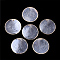 Edge Golden Plated Capiz Shell Pendants, for DIY Jewelry Making, Flat Round, Clear, 44.5x1mm, Hole: 0.9mm
