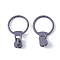 Alloy Zipper, with Resin Puller, Round, Cadmium Free & Lead Free, Gray, 37mm, ring: 31.5x23.5x1.5mm, zipper puller: 10.5x9x7.5mm