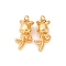 Brass Pendants, Flower, Long-Lasting Plated, Nickel Free, Real 18K Gold Plated, 19.5x9x9mm, Hole: 1.2mm