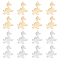 DICOSMETIC 16Pcs 2 Color Cute Flat Duck Charm Duck Party Favors Charm Golden Duck Charm Mini Bird Animal Charm Stainless Steel Blank Charm for DIY KeyChain Jewelry Making Crafts, Hole: 1.6mm