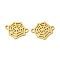 201 Stainless Steel Connector Charms, Laser Cut, Spider Web Link, Real 18K Gold Plated, 14x18x1mm, Hole: 1.6mm