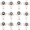 SUNNYCLUE 1 Box 60Pcs Cross Bead Bulk Crucifix Beads Synthetic Turquoise Stone White Pocket Crosses with Black Evil Eyes Easter Charms Mini Cross Spacer Bead for Jewelry Making Supplies DIY Bracelets