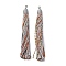 Cotton Tassel Pendants, with Polyester, Gainsboro, 128~130x11~12mm, Hole: 2x3.5mm