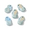 Natural Rainbow Alashan Agate Pendants, Dyed, Coin Bag Charms, Light Blue, 15.5~16x9~9.5x4~4.5mm, Hole: 1.2mm