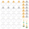 DIY Pendant Making, Round Mechanized Blown Glass Globe Beads and Clear Glass Globe Bottle Charms Pendants, with Rack Plating Brass Bails, Mixed Color, 14mm, Hole: 4mm, Charm: 8mm, 60pcs/set
