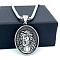 Greek Mythology Stainless Steel Jesus Pendant Necklaces for Men, Stainless Steel Color
