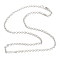 Brass Rolo Chain Necklace Making, with Lobster Claw Clasps, Platinum, 17.72 inch(45cm)