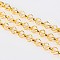 Iron Rolo Chain, Unwelded, with Spool, Lead Free, Golden, 4x1mm, about 164.04 Feet(50m)/roll