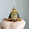 Resin Orgone Pyramid, for Chakra Meditation, Spiritual Balance, Gold, 60x60x60mm