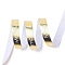 20 Yards Single Face Printed Polyester Satin Ribbon, for Wedding, Gift, Party Decoration, Word Merry Christmas, Gold, 5/8 inch(16mm), about 20.00 Yards(18.29m)/Roll