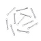Tarnish Resistant 304 Stainless Steel Link Connectors, Stainless Steel Color, 15x2x1mm, Hole: 1.2mm