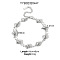 Stainless Steel Link Bracelets for Women, Stainless Steel Color, Conch, 6-1/4 inch(16cm)