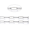 Brass Paperclip Chains, Flat Oval, Drawn Elongated Cable Chains, Soldered, with Spool, Cadmium Free & Nickel Free & Lead Free, Platinum, 11x4.3x0.7mm, about 46m/roll