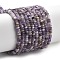 Natural Amethyst Beads Strands, Faceted, Rondelle, 4x2mm, Hole: 0.8mm, about 176~179pcs/strand, 15.28'~15.43''(38.8~39.2cm)