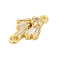 Подвески/звенья из латуни с прозрачным кубическим цирконием FIND-L019-07G-02-2