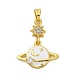 Латунные микро проложить кубического циркония подвески KK-V009-12G-02-1